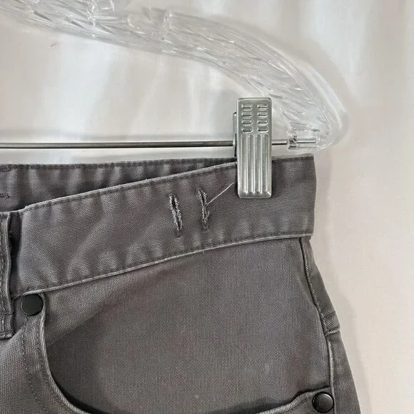 Nike SB Jeans Men's 32 Grey Distressed Cotton Blend Button Zip Vented Flaws - Picture 8 of 14